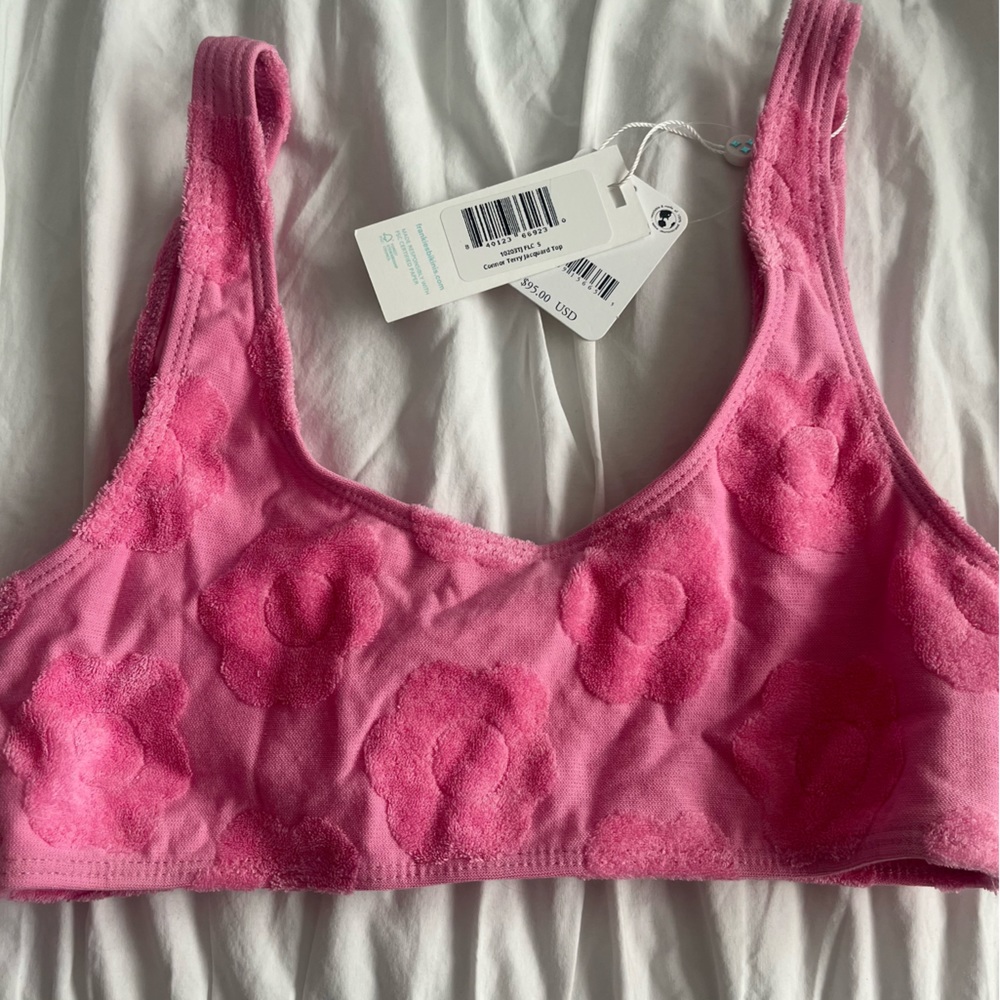 Frankies bikinis floral terry top